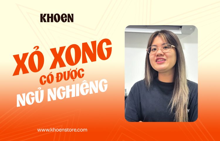 banner hướng dẫn xỏ xong có được ngủ nghiêng không tại Khoen Store