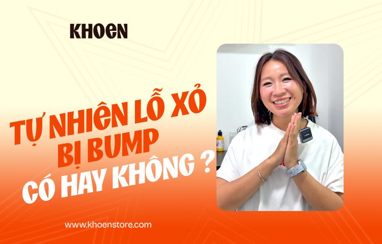 banner hướng dẫn nhận diện lỗ xỏ bị bump tại Khoen Store